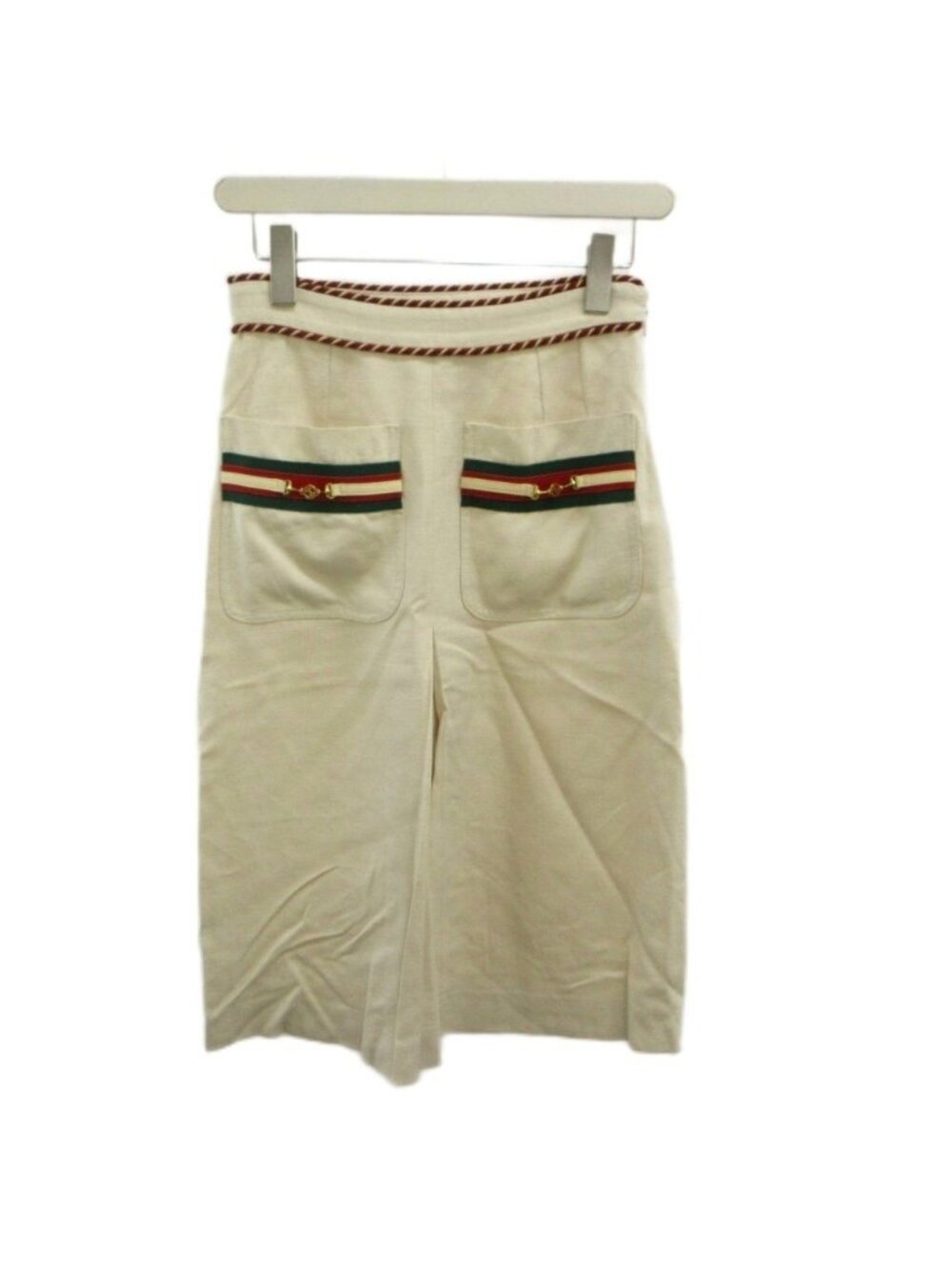 Gucci Sherry Line Trapezoidskirt Horsebit Silk Skirt